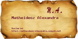 Matheidesz Alexandra névjegykártya